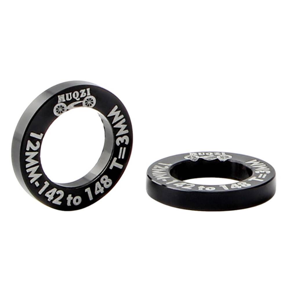 2 stk. sorte afstandsskiver i aluminiumslegering holdbare flade skrueskiver til mountainbikes