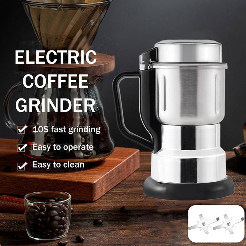 300W Elektrisk Multifunktionell Kaffekvarn Kök Spannmål Nötter Bönor Kryddor Korn Kvarn Maskin För Hemmet Kaffekvarn