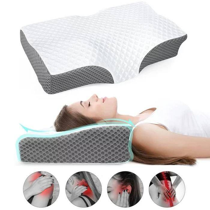 Ergonomic Pillow - IFANZE - 50x30x11cm - Memory Foam - Anti Pain - Anti Snoring vit