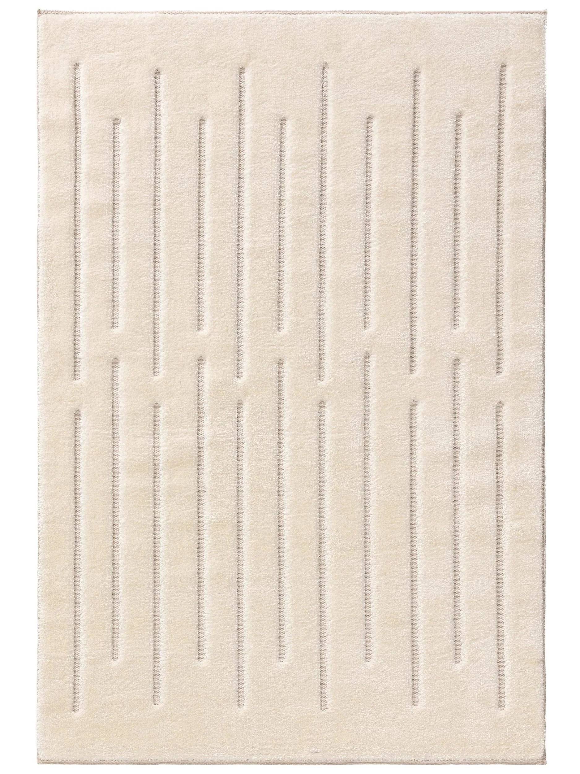 LUNA Creme Tæppe - Rektangulær / 120x170 cm / Hvid