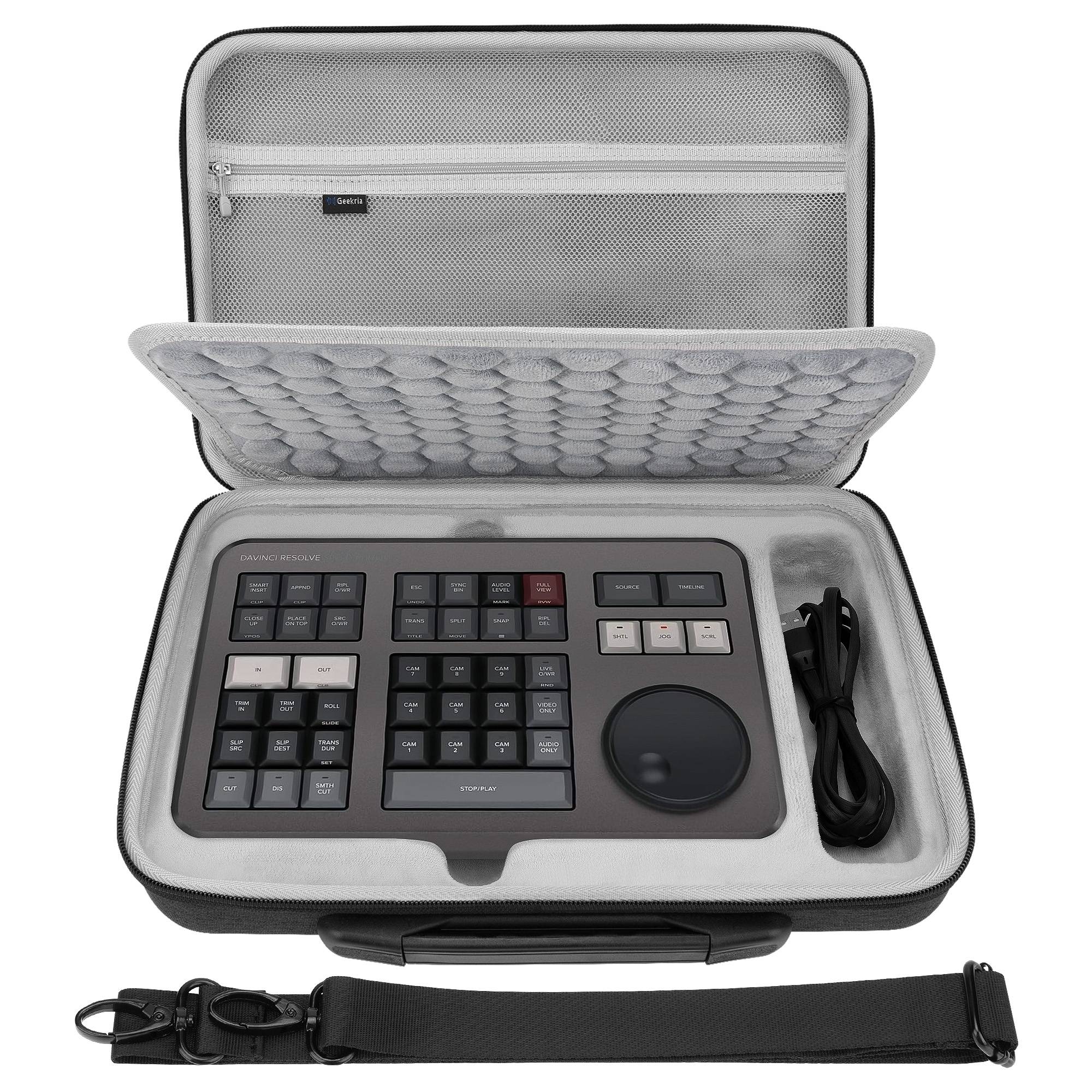 Geekria Hard Shell Travel Carrying Case, EVA Protective Bag Compatible with Blackmagic Design Davinci Resolve Speed Editor
