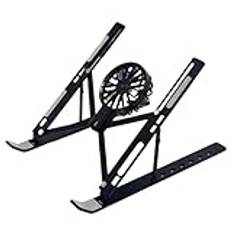 Laptop Cooler Stand for Desk, Portable Foldable Laptop Bracket with Fan for 16-18 Inch Tablet Laptop Notebook(Svart,16inch)