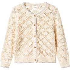 Lil' Atelier Nmffanna LS Knit Card LIL Stl. 92 fepojkar - Koftor Från Magasin - Turtledove (92)