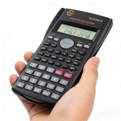 KK-82MS-D Vetenskaplig kalkylator, LCD-display med två rader, 240+ funktioner, Algebra/Trigonometri/Statistik, 12-siffrig, - , Automatisk avstängning,