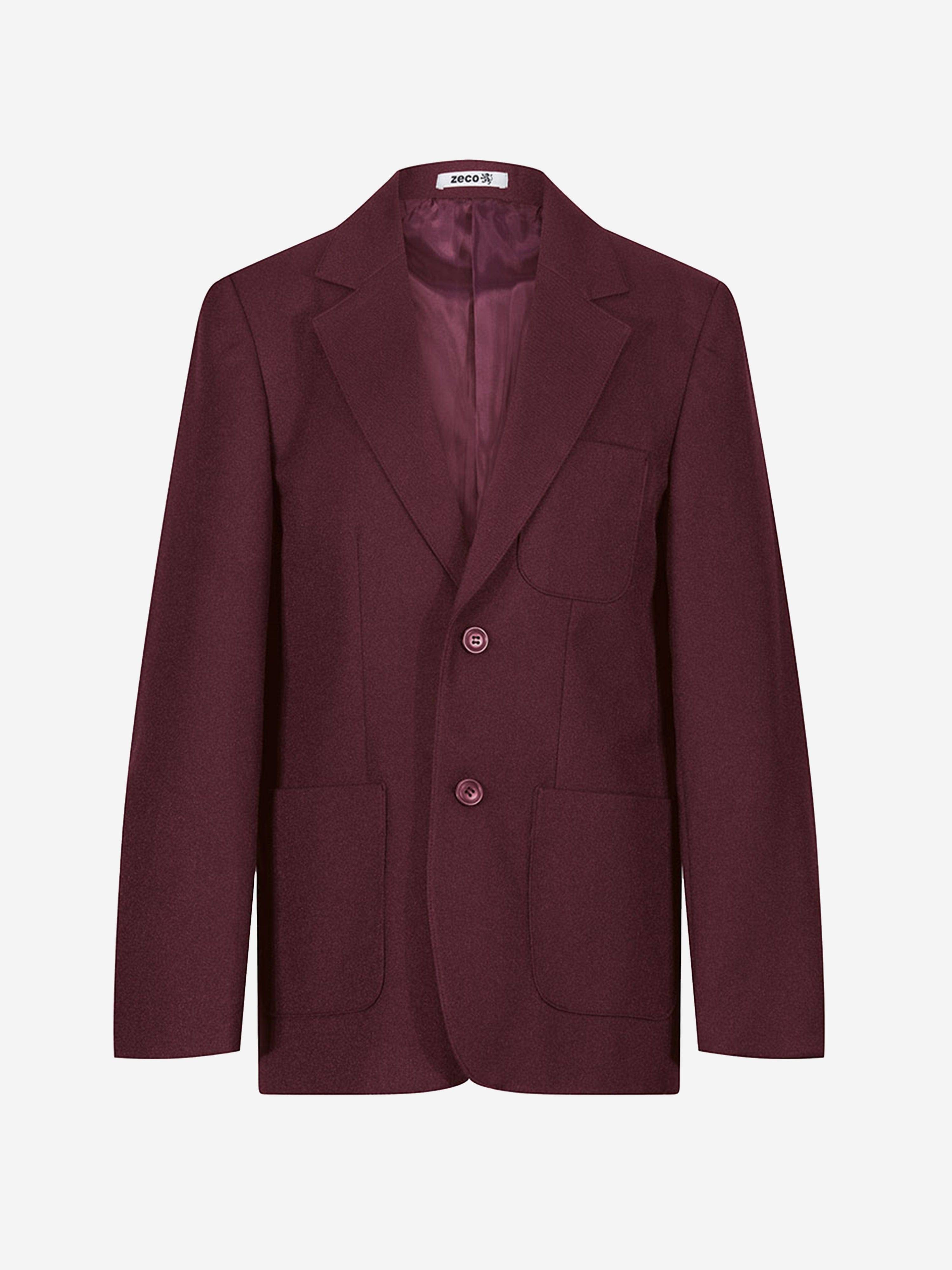 Zeco Boys School Eco-Blazer in Maroon - Red / 6 Yrs (28" Chest) (6 Yrs (28" Chest))
