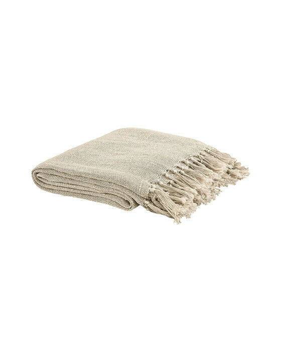 Artwood Zamora pläd linne - Beige (L: 170 x B: 130 cm)