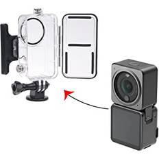 Camkix Waterproof Case kompatibel med DJI Action 2 Power Combo eller DJI Action 2 Dual-Screen Combo-Transparent-Skyddar upp till 147ft / 45m under vattnet-Transparent skärm-Fodral för dykning