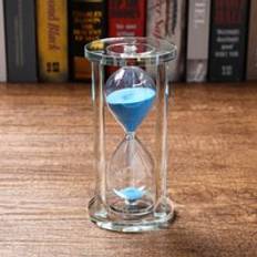 Glas timglas sandglas timer barn tid leksaker heminredning 15 minuter timglas hush&#xE5;llsprydnader - Bl&#xE5;