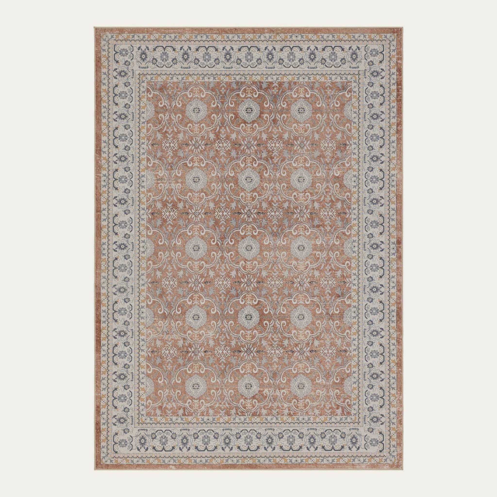 Inka 1145 Vaskbart Tæppe - Rektangulær / Terracotta / 240x340 cm