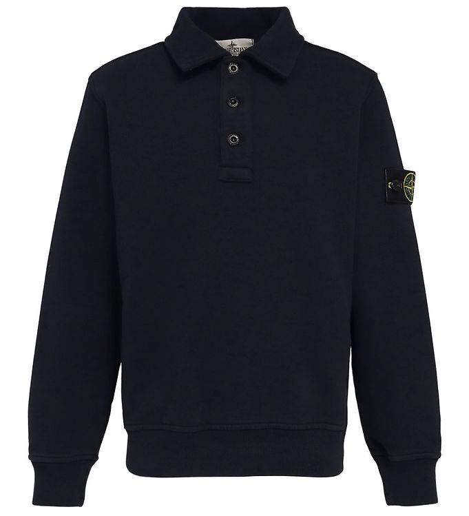 Stone Island Sweatshirt m. Dragkedja - Marinblå Blue - Stone Island - 8 år (128) - Polo