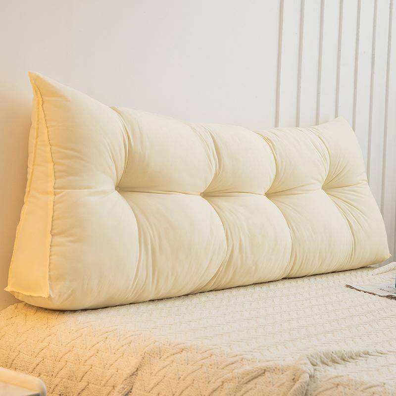Sängkudde Triangulär Huvudgavelkudde Mjuk Ryggstöd för Sovrum Dubbelsäng Soffa Skyddskuddar för Hem Tatami Dekorativt Stöd Mjuk Packning ljus lila fär