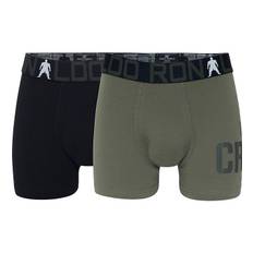 Ronaldo Boxershorts - 2-pack - Bambu - Svart/Army - JBS - 10-12 år (140-152) - Boxershorts