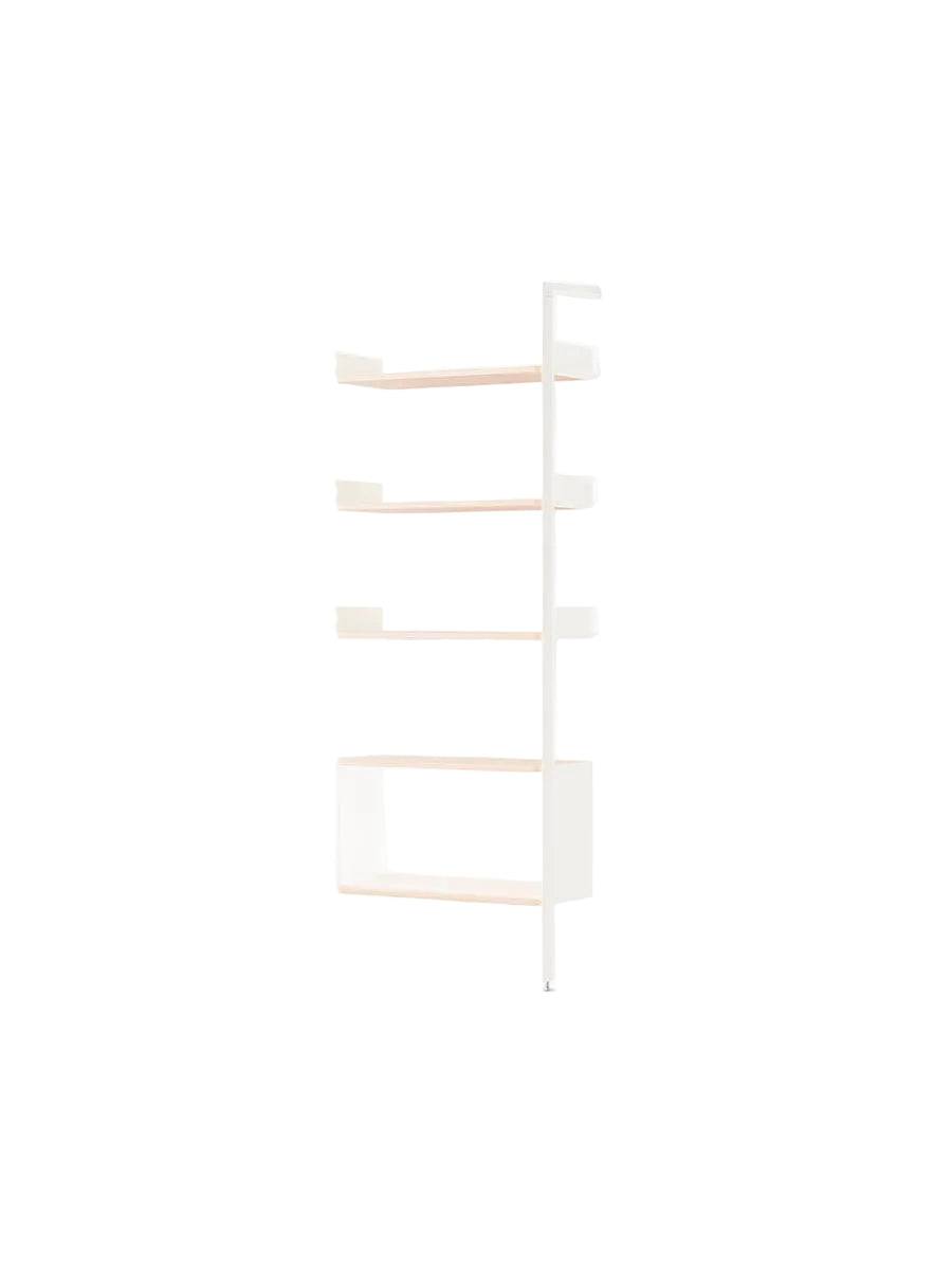 Rombe IF6, Add-on Bay Cabinet fra &Tradition Alabaster w. Lacquered Oak shelves - Jacobsen Plus