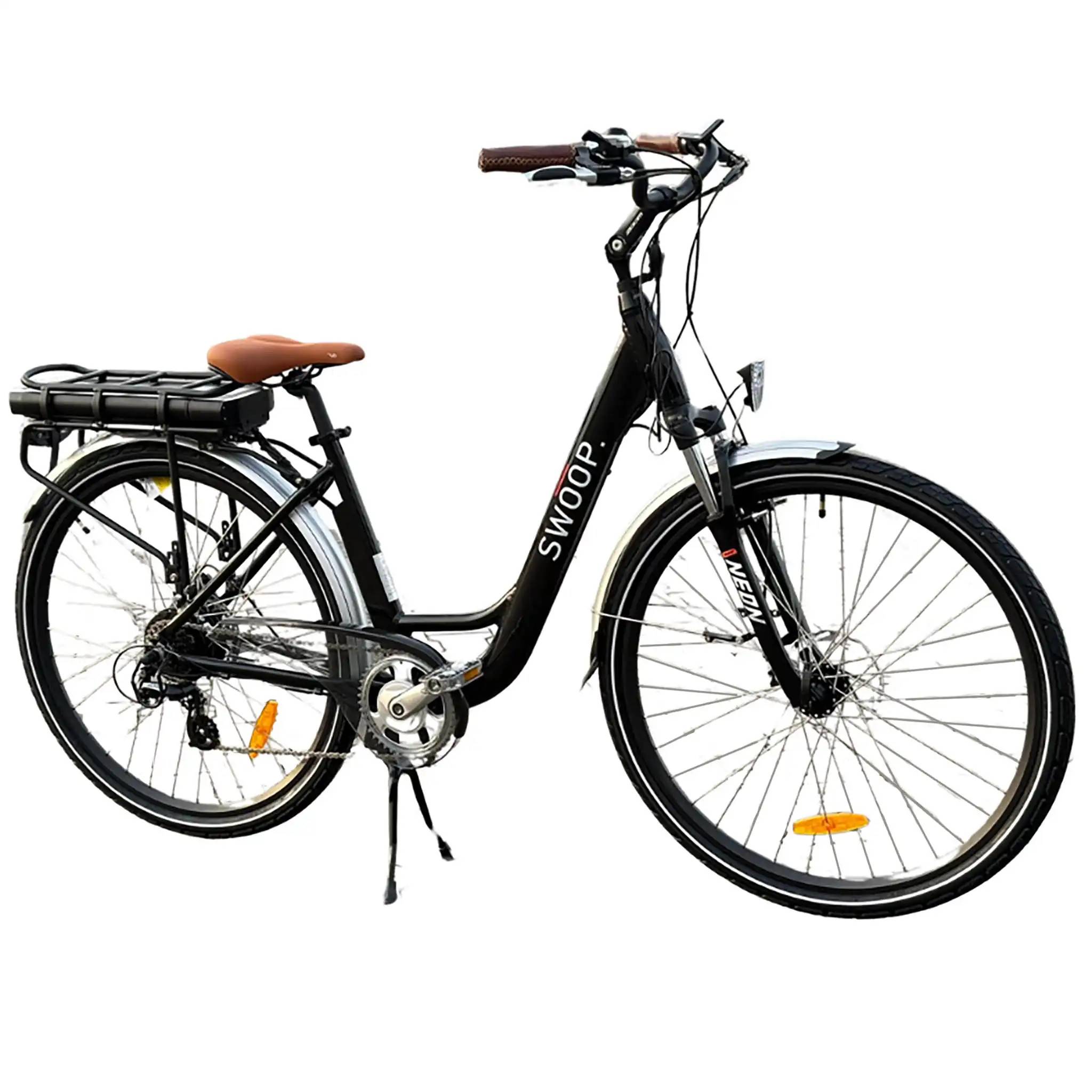 Swoop Elcykel för Stadskvinnor, 28", Svart