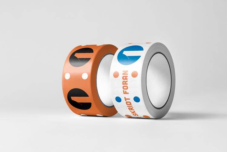 Logotape 2 farvet - low noice tape - 72 ruller Hvid