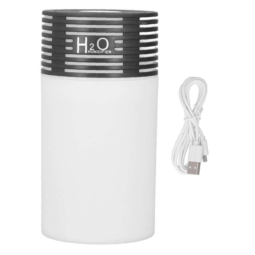 Farverig LED-lysluftfugter til hjemmet, bærbar mini-luftfugter med 300 ml kapacitet og automatisk slukning til kontorbil