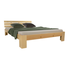 Lit double en bois futon 160x200 bois naturel