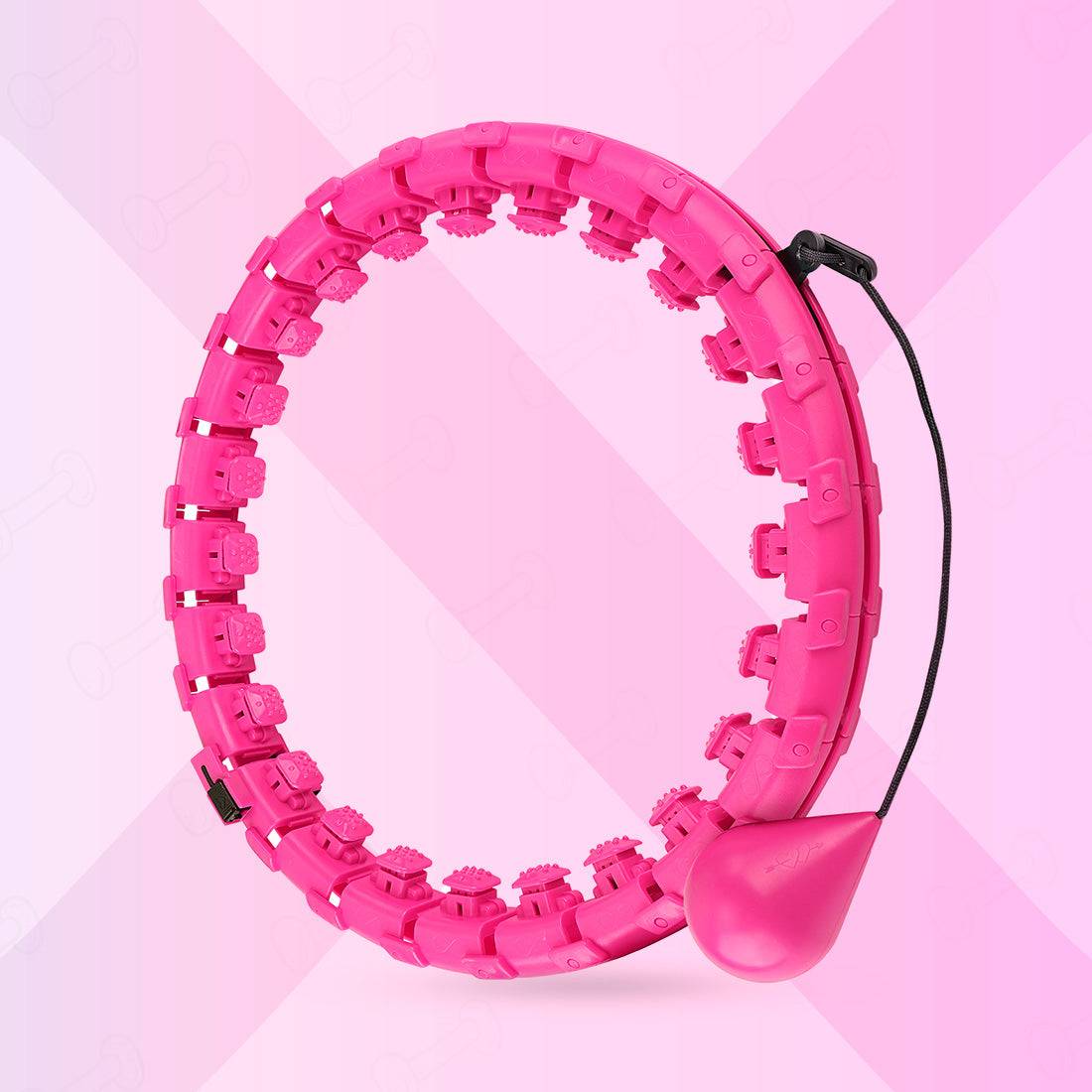 HulaFit Pro – Hemmaträning med Hula Hoop - Rosa / 24 Länkar (107 cm)