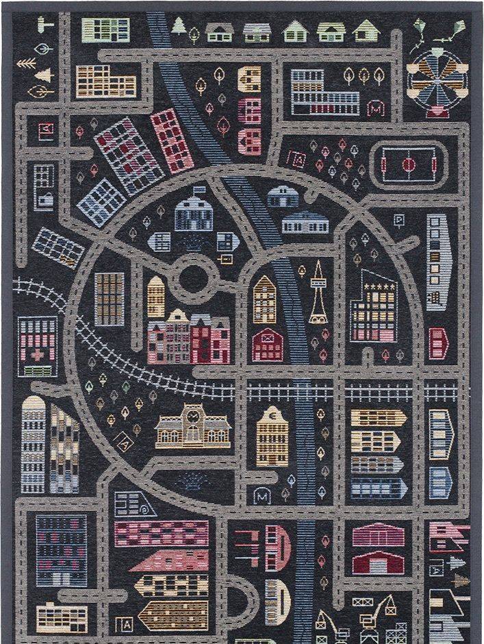 Barnmatta Ülejöe - 140 x 200 cm - Carbon - (Tunn, Lättstädad) (140 x 200 cm)
