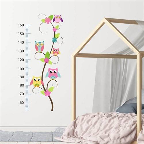 Mätsticka med ugglor - Väggdekor från Sohu-shop.se