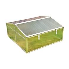 Miniväxthus, 100x100x48cm, litet växthus av aluminium och plast, för balkong och utomhusbruk