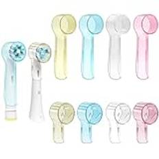 seplouis Skydd för elektriskt tandborsthuvud för Oral-B & iO elektriska tandborsthuvuden, flerfärgad, 8-pack, flerfärgad, Tandborstfodral