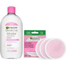 Garnier Makeup Remover Eco Pads and 700ml Micellar Water Duo Set