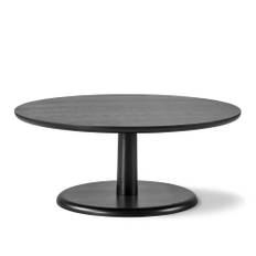 Fredericia Furniture - Pon Sofa Table Ø90 cm, Svartlackerad ek - Småbord & sidobord - Jasper Morrison - Svart - Trä