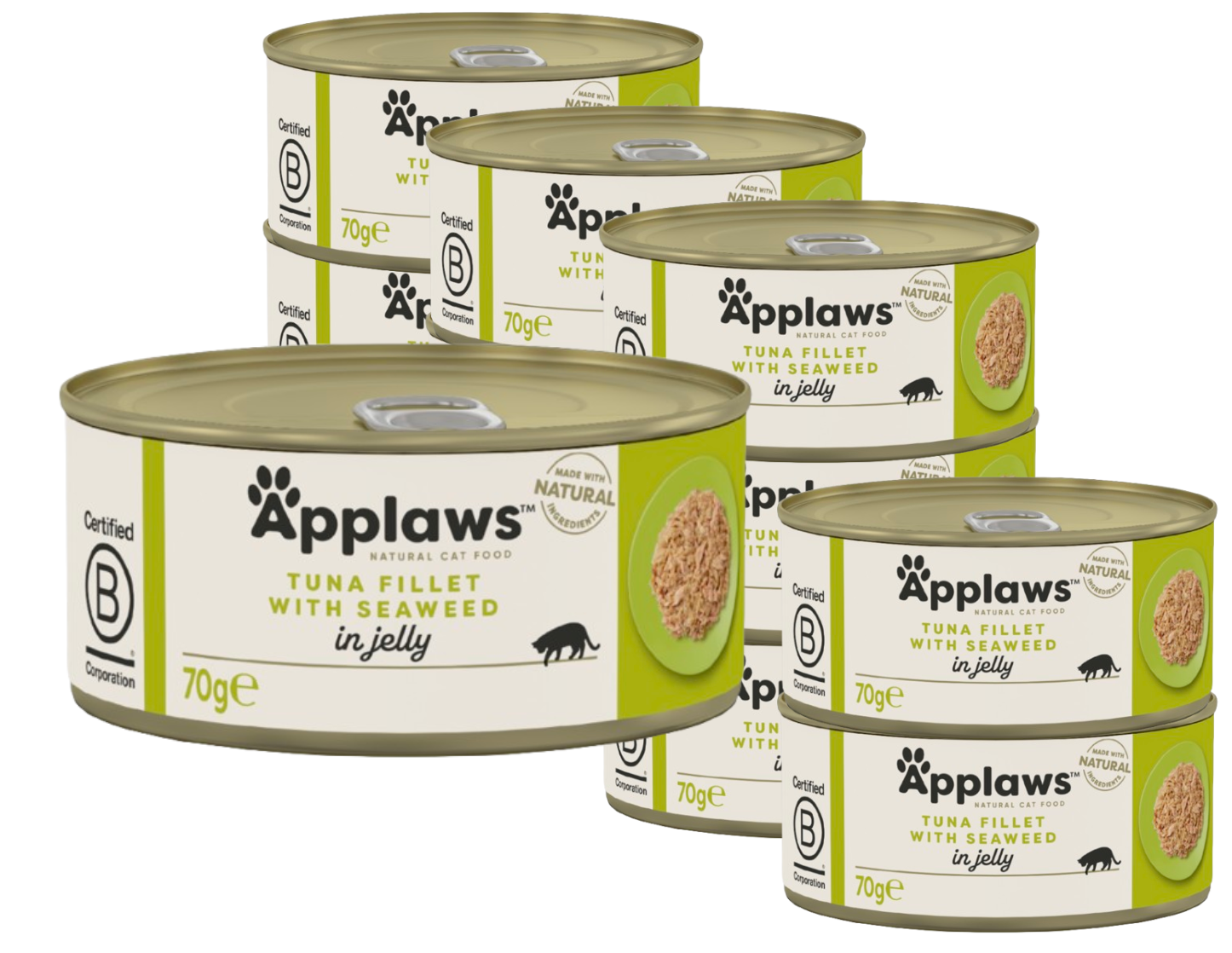 Applaws - 19 x Wet Cat Food in Jelly 70 g - Tuna & seaweed