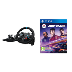 Logitech - G29 Driving Force PS3/PS4/PC - Bundle with F1 24 PS4 - Fri fragt og klar til levering - Prismatch - Sort