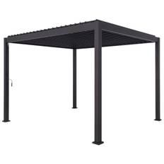 Brafab, Utsikt Pavillon Pergola 300x400 cm Antracit Brafab