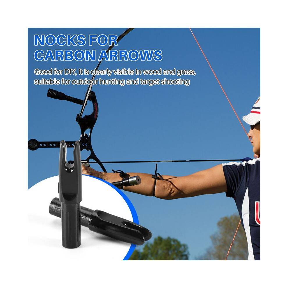 180 Pack Archery Arrows Nock ID 6.2mm Arrows Nocks Insert Tail for DIY Hunting Shootings Arrows Compound Recurve Bow
