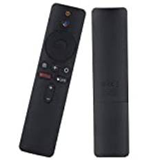 Junbyuhu Röstfjärrkontroll för Xiaomi Mi Box S, ersättning Smart Bluetooth Voice TV fjärrkontroll för Mi Box S/Mi Box 4X/Mi TV, svart