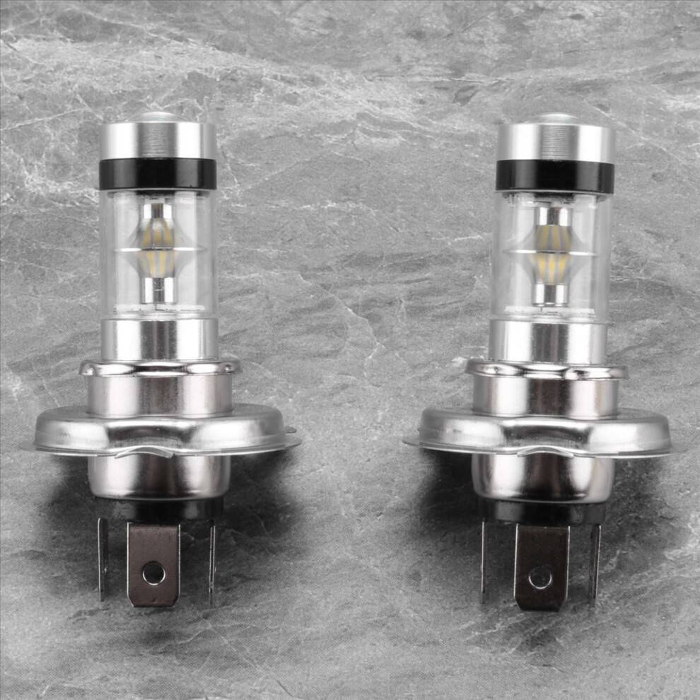 2 stk. højtydende LED H4 Hb2 9003 pære 100W 20LED tågelygte forlygter 6000K hvid