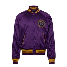 Satin Varsity-Inspired Jacket Outerwear Jackets Varsity Jackets Purple Polo Ralph Lauren