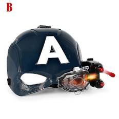 Marvel Avengers 4 Iron Man Captain America Maske Lys Lyd Åben Maske Til Børn Halloween_y  (FMY)