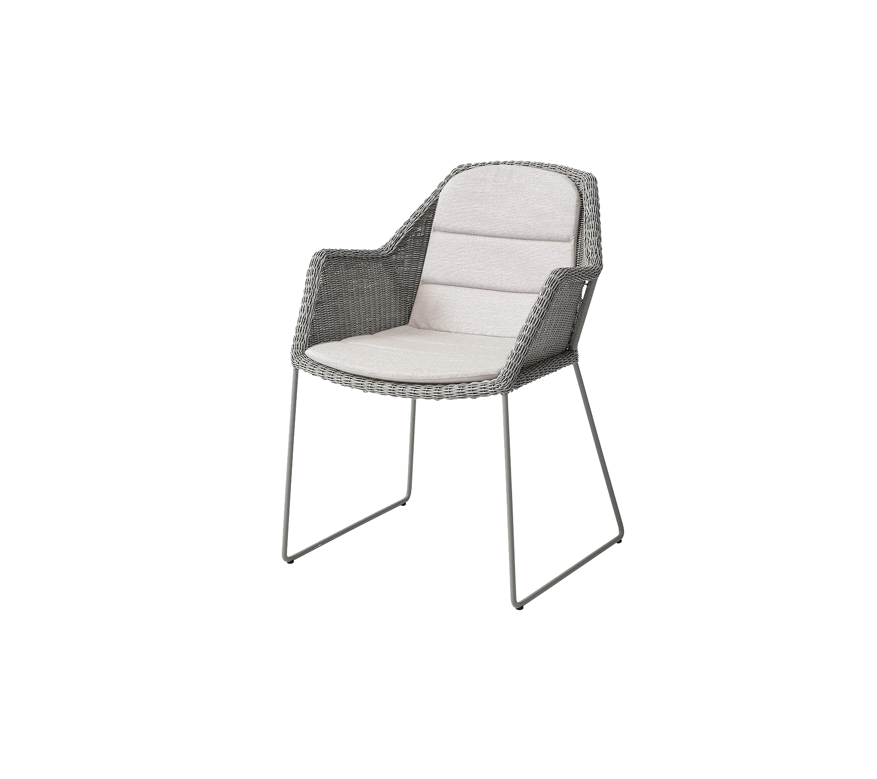 Breeze stol inkl. hynde fra Cane-line Taupe / Sand - Cane-line Natté - Jacobsen Plus
