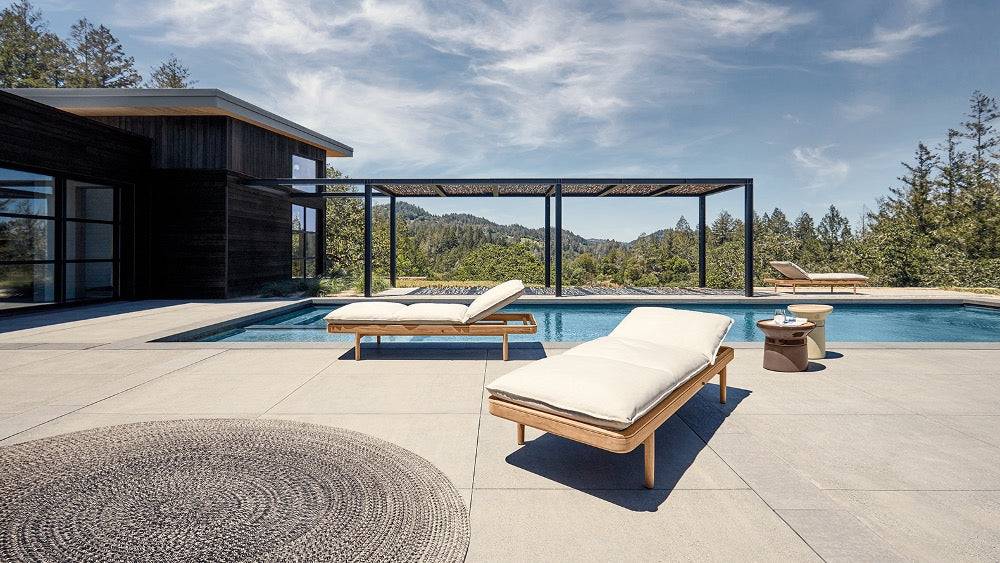 Saranac sunlounger - Sunlounger / Blend linen