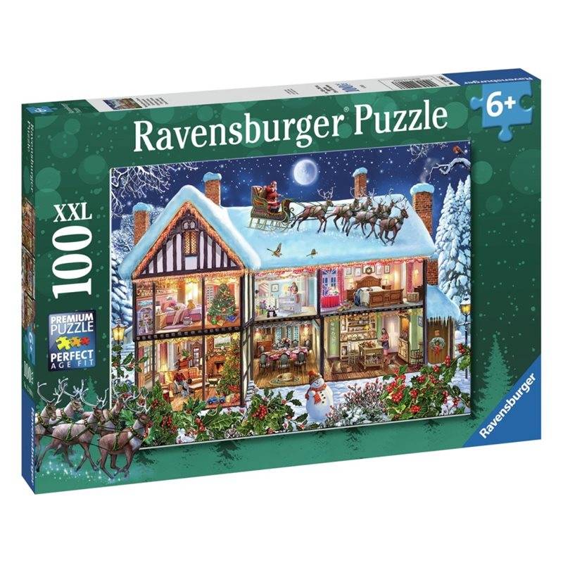 Pussel 100 bitar, christmas at home