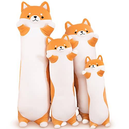 SNOWOLF ShibaInu, lång plyschkudde, söt gosedjur, plyschleksak, mjuk kramgo kroppskudde, present till barn och familjer (shibaInu, 110 cm)