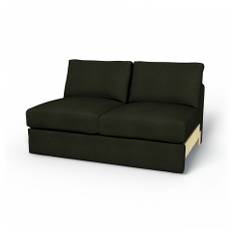 IKEA - Vimle 2 seater bed sofa without armrests, Dark Moss Green, BEMZ NATURE'S PALETTE COLLECTION - Bemz