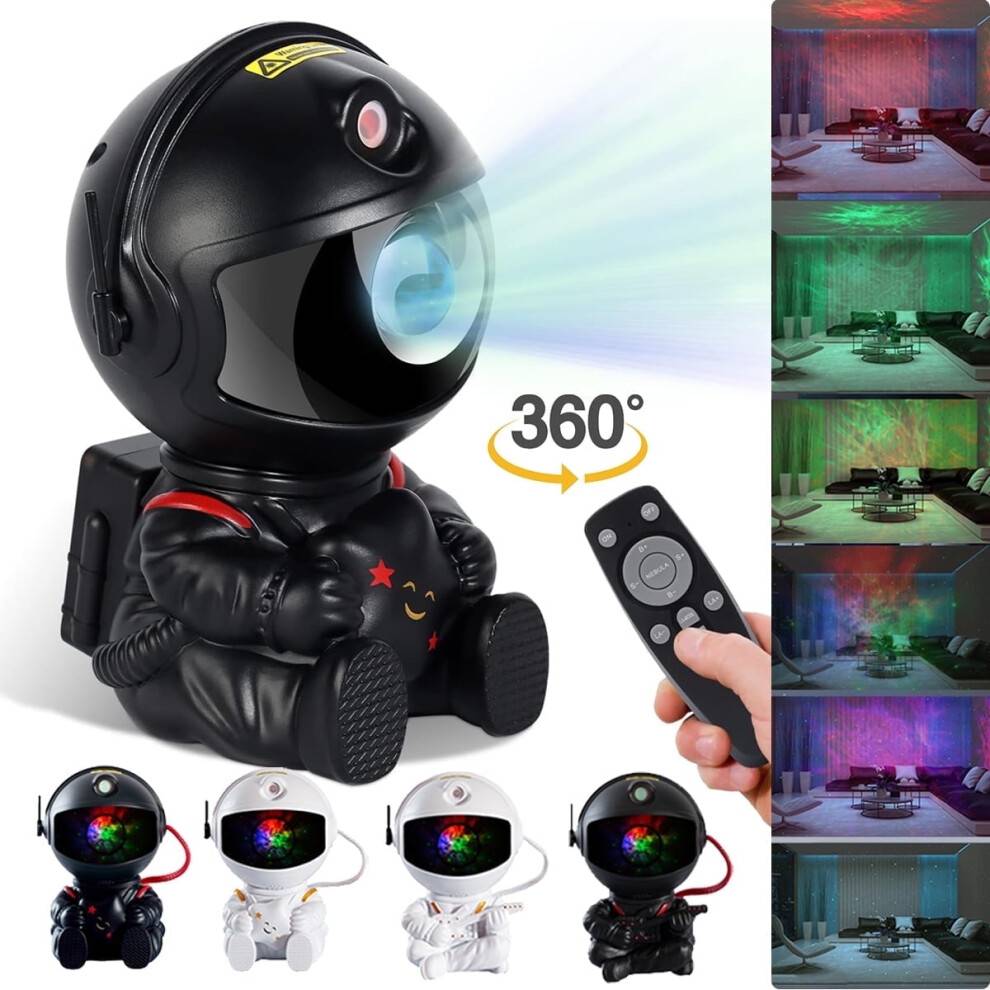 Astronaut Galaxy Star-projektor, 3-farvet LED