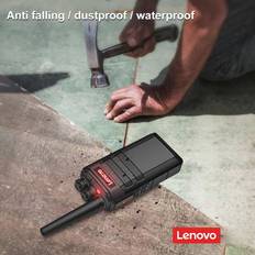 Lenovo N7 Walkie Talkie 16 Channel Professional FM Transceiver Handheld Two Way Radios Rechargeable EU Plug grå