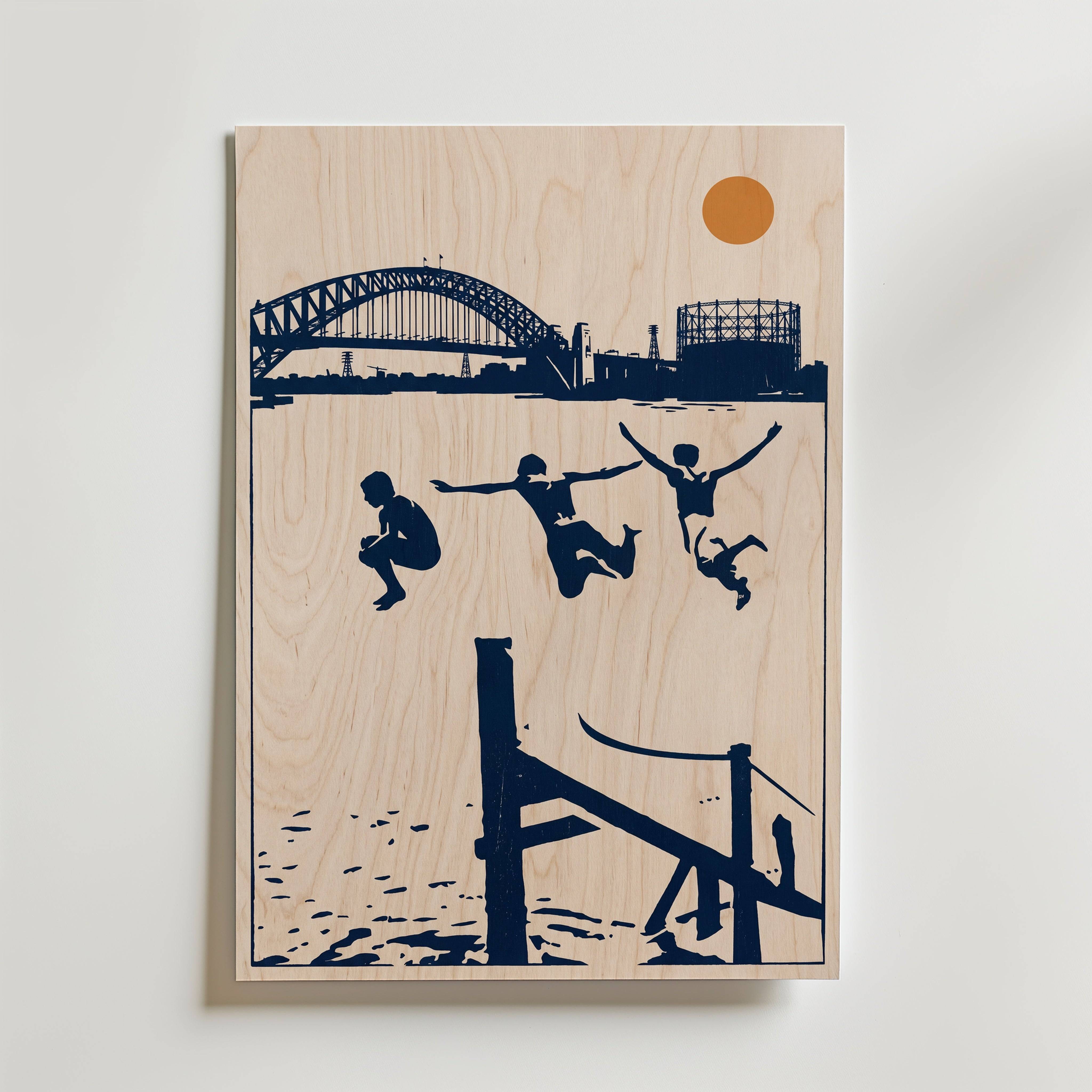 Harbour Leap Poster - Fine Art Poster 70x100 cm