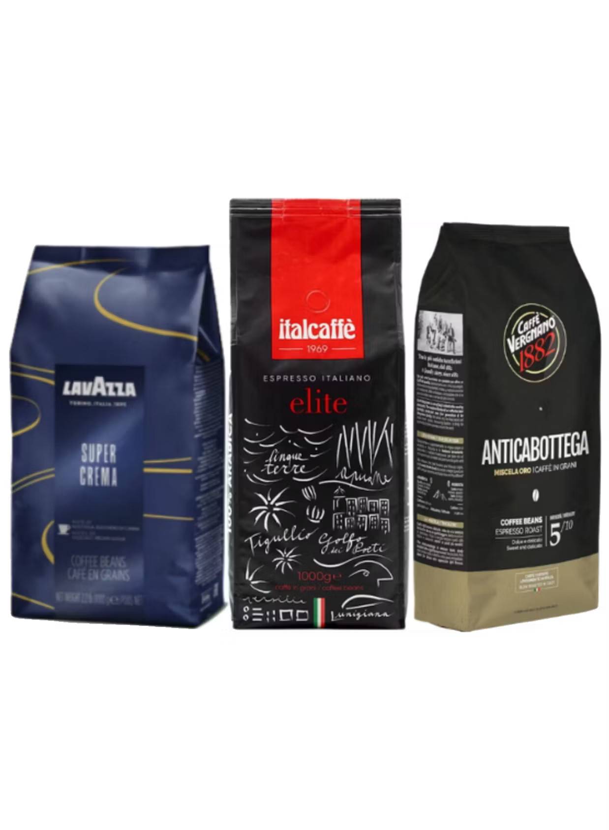 Prova på kaffepaket - Italienska kaffebönor 3x1000g