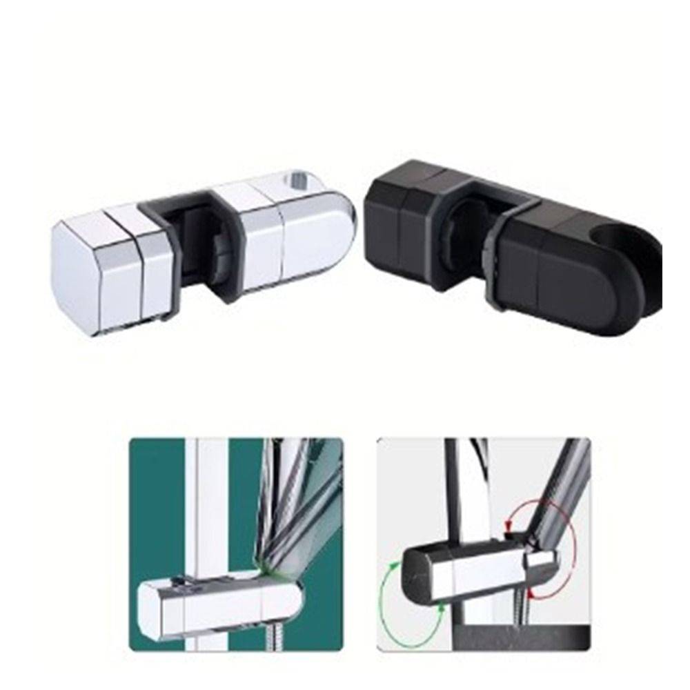 Universell 15mm-30mm Duschfäste Justerbar Duschstång Huvudreglage Stånghållare Hushåll silver