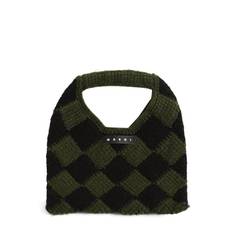 Color Block Woven Tote Bag W/ Logo
