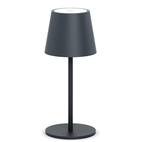 lundwa Dimmbare led akku tischleuchte 26CM, 5000mAh(5V 2A) (Anthrazit)