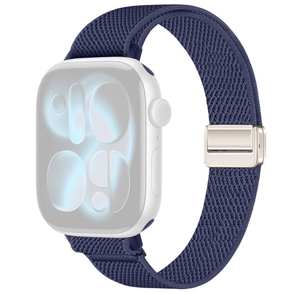 Apple Watch 42/41/40/38mm Slank nylon urrem - Mørkeblå