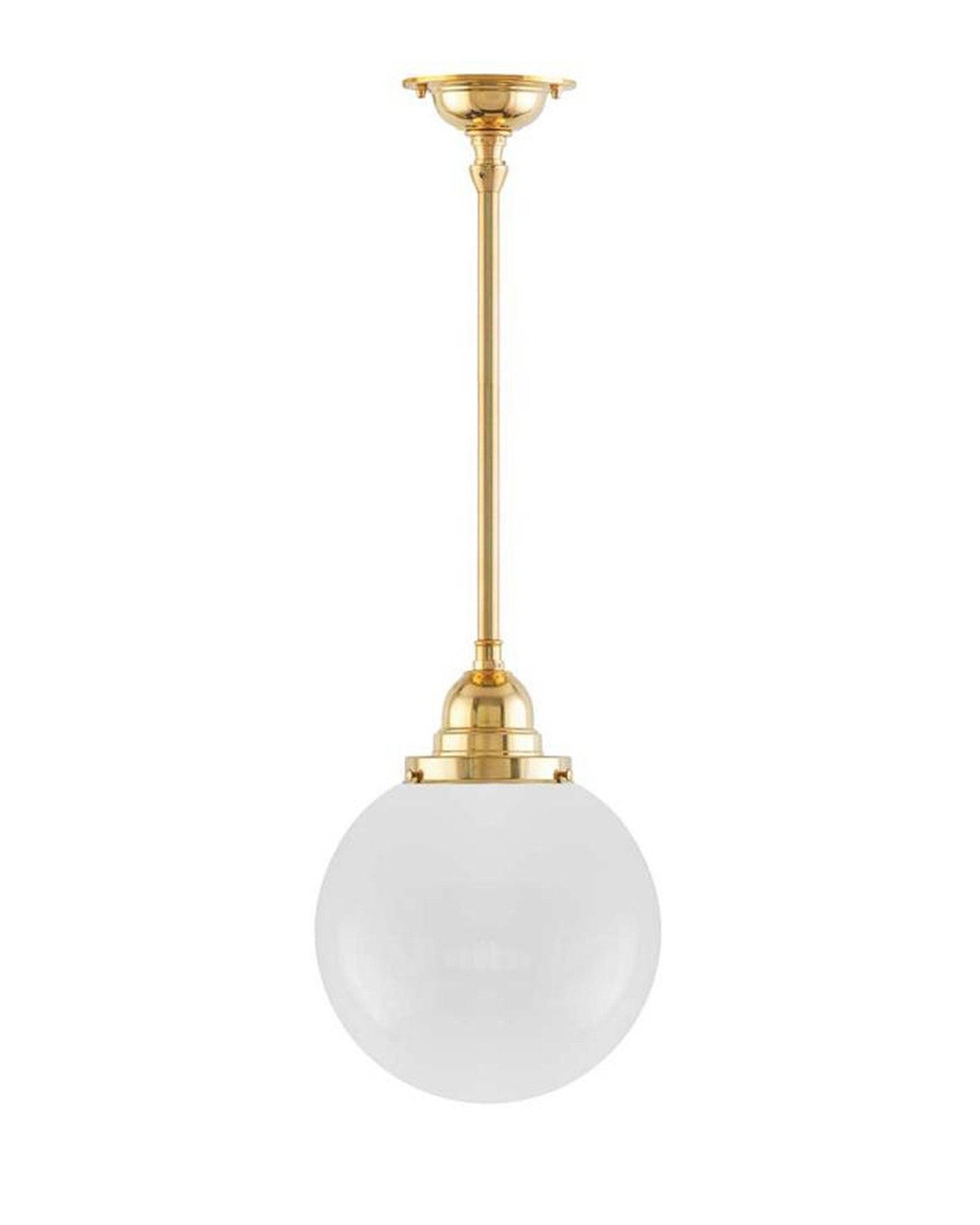Loftslampe - Byströmpendel 100 messing, kuppelskærm - 20 cm